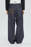 DENIM PINTUCK SLACKS