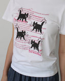 AMAZED CAT HALF T