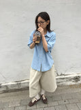 Shudo Pocket Denim Short Sleeve Shirt