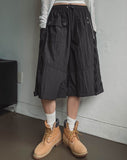 Multi-pocket D-ring Nylon Bermuda Pants