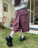 [back point!] Newo Biz Pocket Pintuck Bermuda Pants