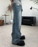 Kaise Washed Semi-Flare Jeans
