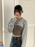 Lots Snap Button Waffle Layered Hood Bolero