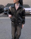Kochi Leather Varsity Padded Jumper