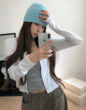 Minute Dot U-Neck Long Sleeve Cardigan