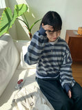 Koshiro Stripe Crop Hoodie