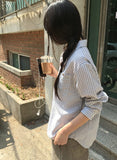 Hiche Stripe Basic Pocket Shirt