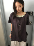 Lanahi Layered Pocket Short Sleeve Tee