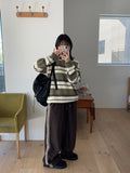 [unisex] Verody banding string vintage line wide fleece pants