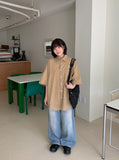 Nyuil Summer Washing Wide Light Blue Denim Pants