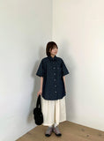 [unisex] Hussy Linen Banding Bermuda Pants