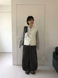 Shudlow Brushed Cut Banding Wide Balloon Pants
