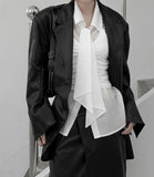 Revon Crack Leather Jacket