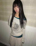 Hoa Vintage Hoals Print T-Shirt