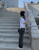 Toku Black Washing Wide Pants