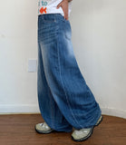 Kokans Summer Washing Denim Wide Pants