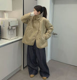 Brushed Non-Fade Raw Balloon Wide Jogger Banding Pants