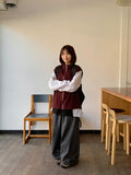 [unisex] Kuomi Over String Hood Knit Vest