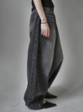 Vortex pintuck wide denim pants