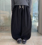[Unisex] Posins Cotton Banding Balloon Wide Pants
