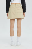 COTTON LOW RISE KILT SKIRT