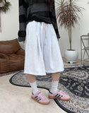 Linedine pin tuck bermuda pants