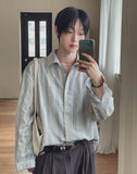 Senel Striped Oversized Long Sleeve Shirt