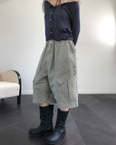 Two-Buckle Shirred Biker Boots