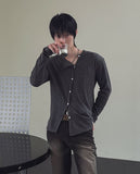 Root Diagonal Button Muscle Fit Cardigan