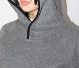 FLEECE FINGER-HOLE HOOD TOP