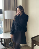 [Real Rabbit] Kerot Collar Short Fur Jacket