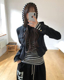 Bio Stripe Long Hoodie