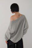 CUT-OFF SHOULDER SWEAT