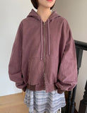 [unisex] Date Two Way Over Hood Zip Up Jumper