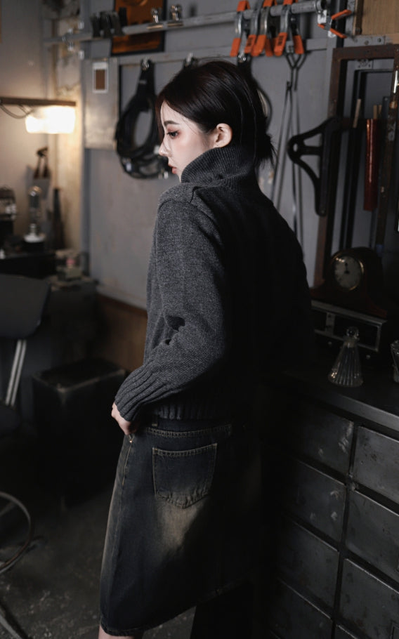 【EEUN】Hobbi Denim Skirt EEUN(イウン) - ホビデニムスカート / Hobbi Denim Skirt – einz.jp