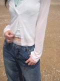 Lina See-through Feminine Fit Button Cardigan