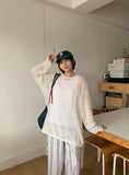 [unisex] Dolt Summer Punching See-through Knit