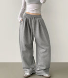 Pintuck 4-Season Wide Balloon Banding Pants