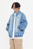 SHINING LOGO WASHED DENIM JACKET