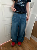 Ain Semi-Balloon Fit Wide Denim Pants