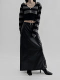 Kid Low Leather Long Skirt