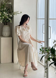 Meloning Frill Puff Long One Piece