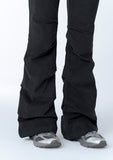 Shirring bootscut pants