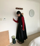 Livid brushed pleated over long one piece