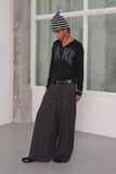 Bag buckle detail wide pants
