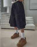 Root Stitch Cargo Bermuda Denim Pants