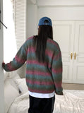 [UNISEX Wool 20] Tums Gradation Stripe Mohair Knit