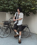 Rudd Pin Stripe Bermuda Denim Pants