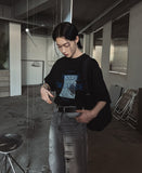 System Printing Over Short Sleeve Tee