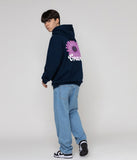 White Purple Daisy Flower Smile Hoodie